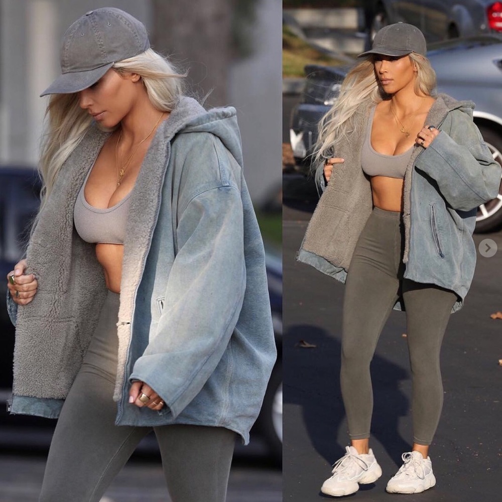 Wool denim winter jacket